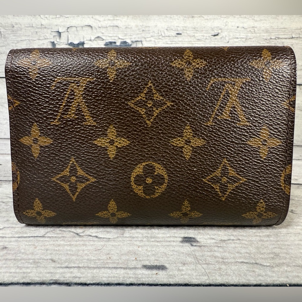 Louis Vuitton Porte Tresor Etui Papier Trifold Wallet Brown Monogram Canvas - Picture 3 of 15